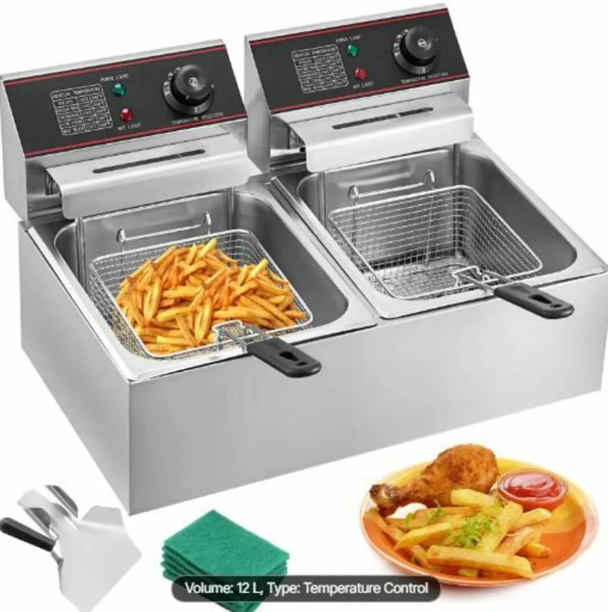 Commercial Deep Fryer 12L Electric Fryer 5000W - Image 1