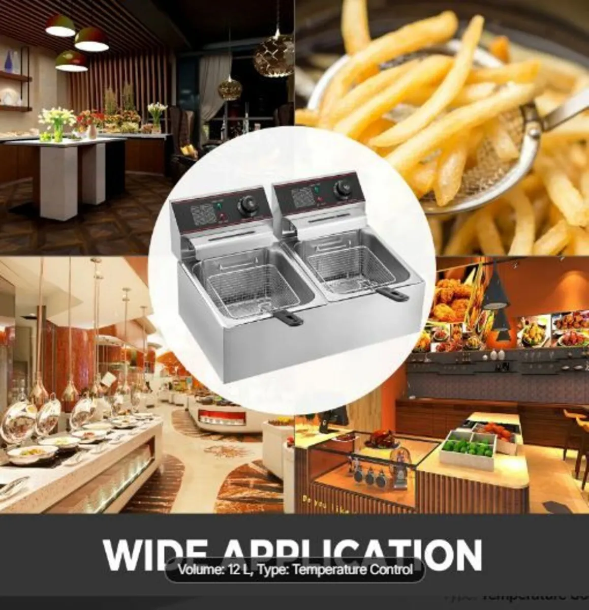 Commercial Deep Fryer 12L Electric Fryer 5000W - Image 3