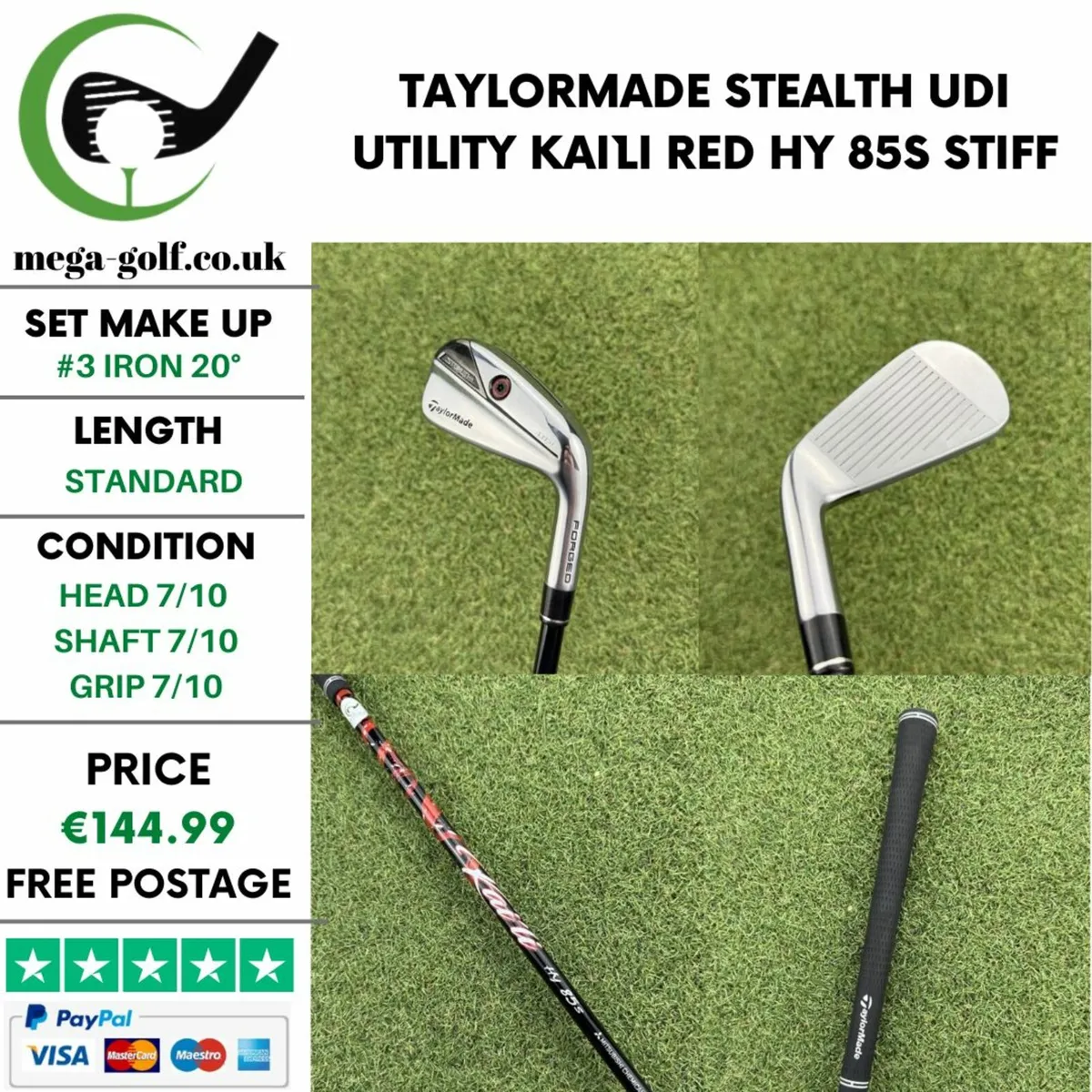 TAYLORMADE STEALTH UDI UTILITY #3 IRON 20° / STIFF - Image 1