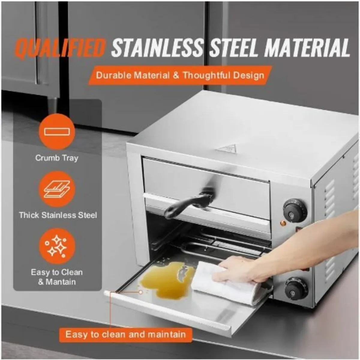 Electric Countertop Pizza Oven 12" Adjustable - Image 2