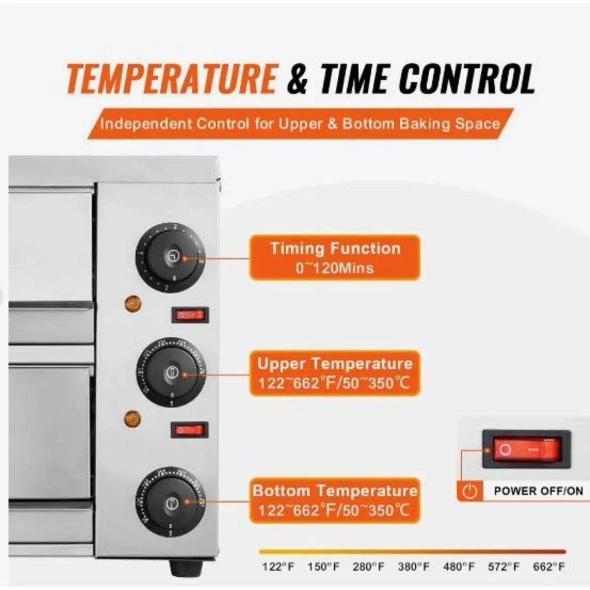 Electric Countertop Pizza Oven 12" Adjustable - Image 4