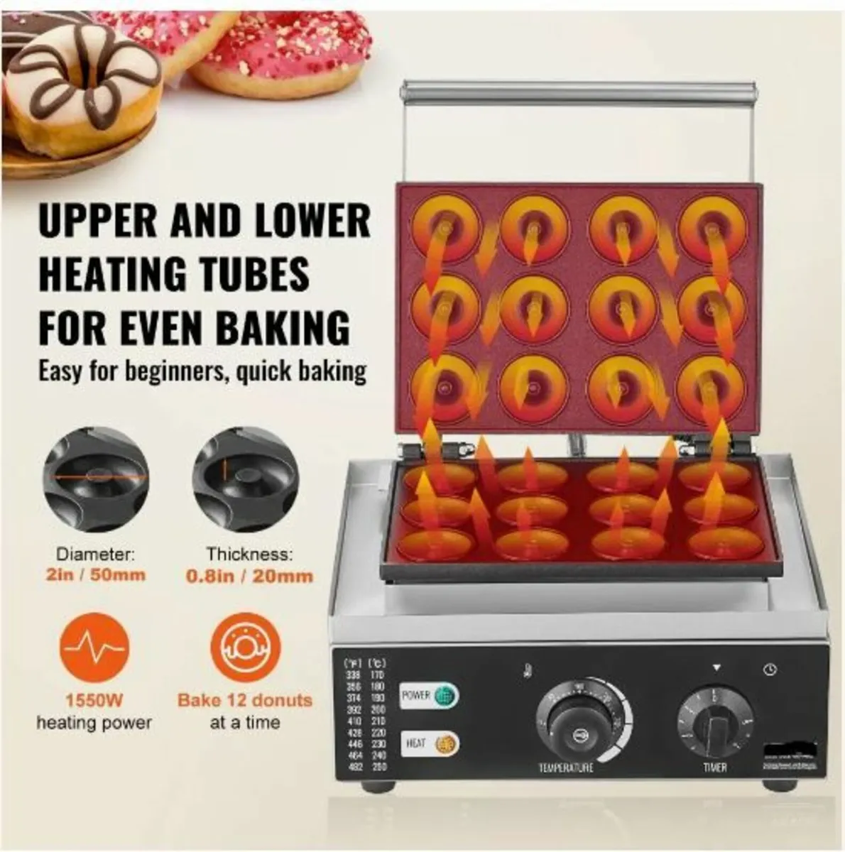 Electric Donut Maker, 1550W - Image 3
