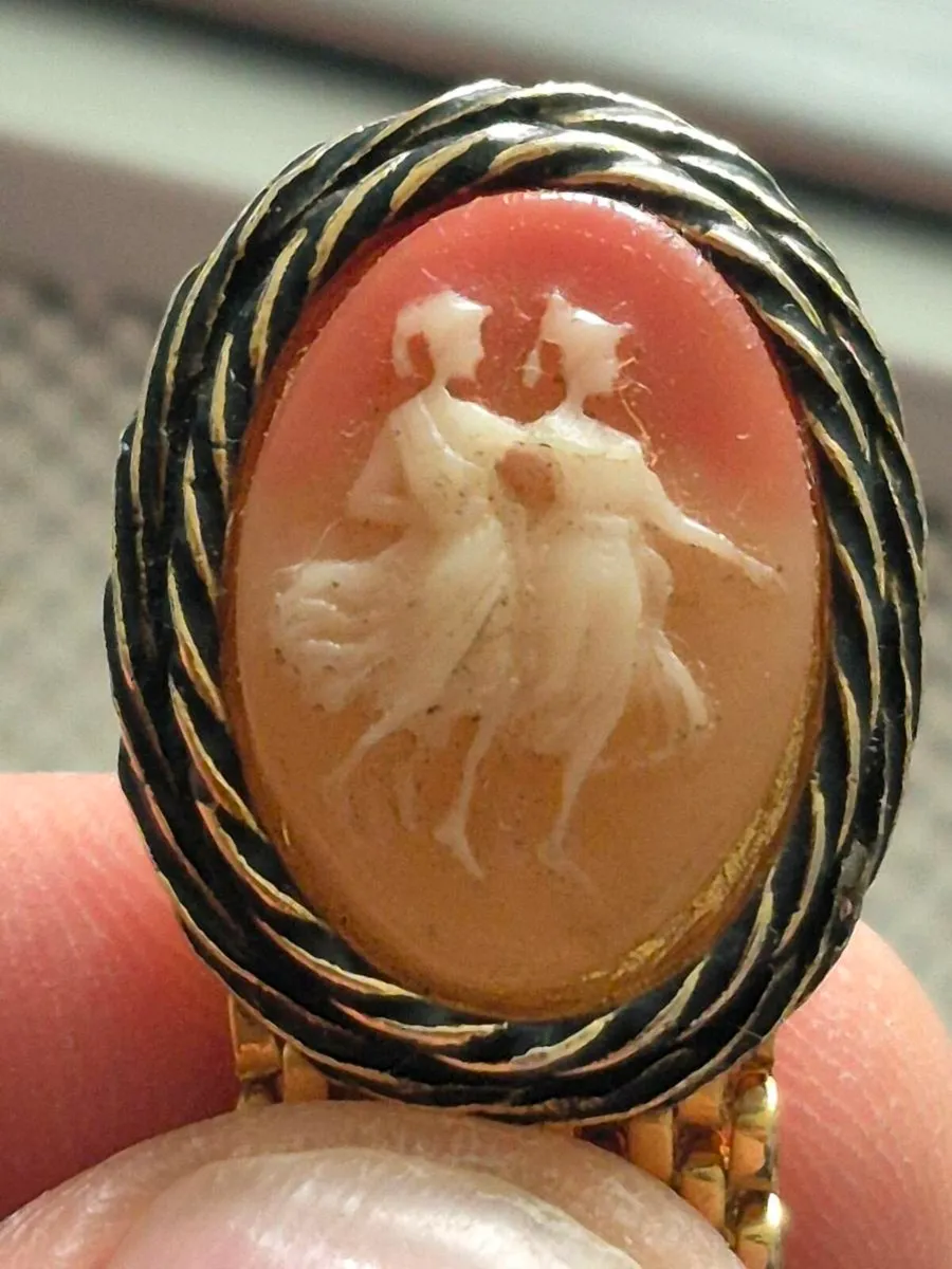 Vintage antique cameo cufflinks - Image 4