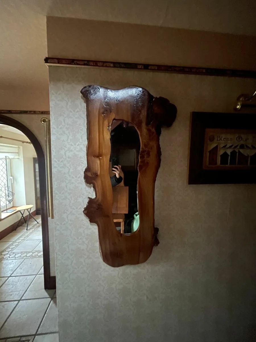 Oak Chair & Mirror - Image 4