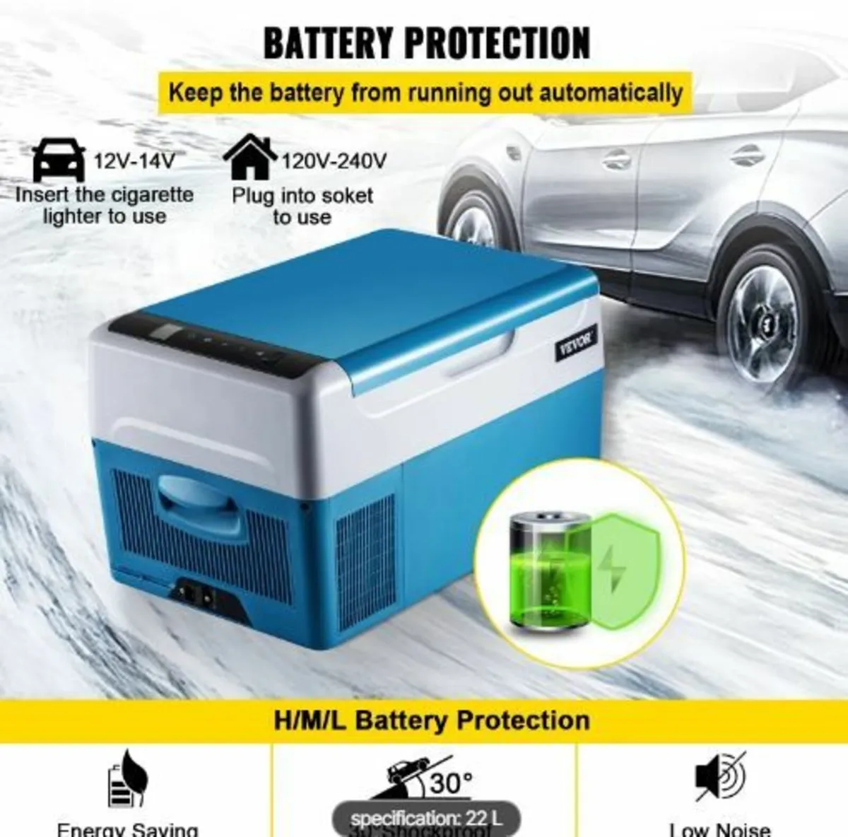 Car Refrigerator 22L Compressor Portable - Image 3