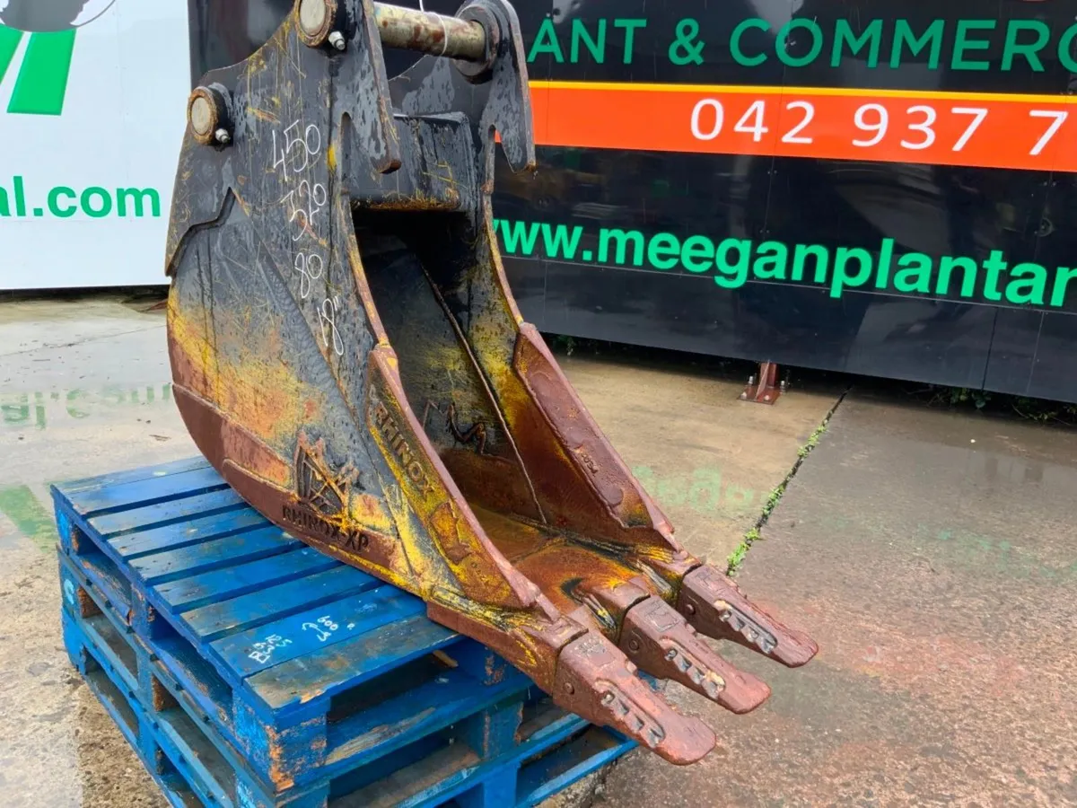 18" RHINOX DIGGING BUCKET...80mm PINS.....249c. - Image 2