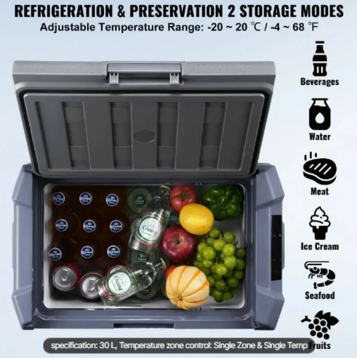 Portable Car Refrigerator Freezer Compressor 30 L - Image 3