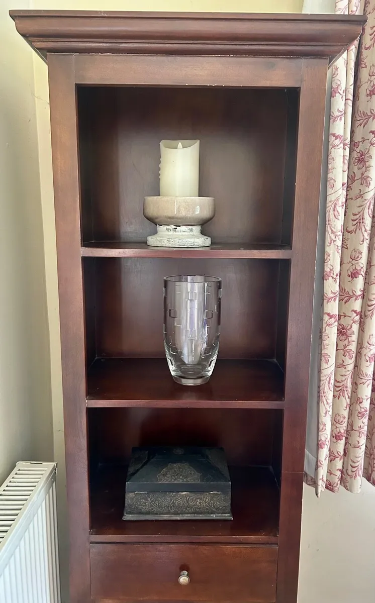 Mahogany Wood Cabinet with Wine Rack - Image 4