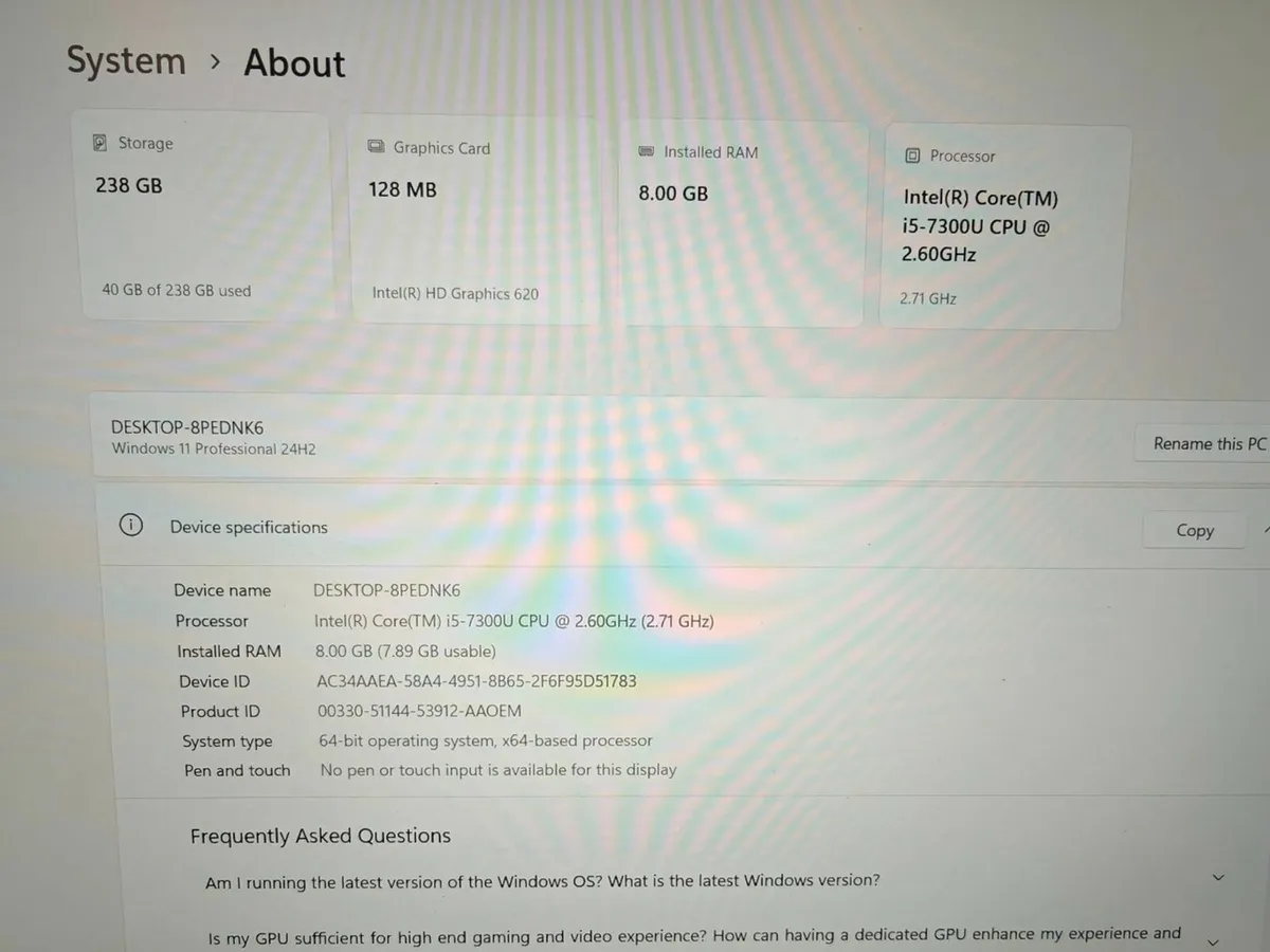 DELL Latitude E7280 Laptop | INTEL i5 | 8GB | 256G - Image 2