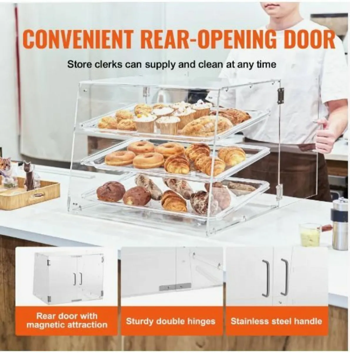 Pastry Display Case, 3-Tier Commercial - Image 2