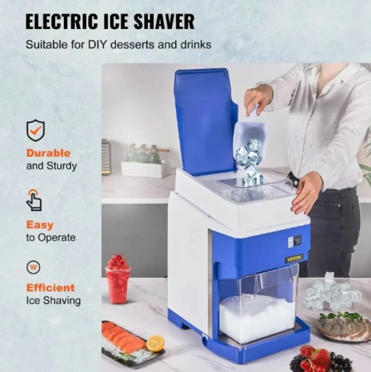 Commercial Ice Shaver 265LBS/Hr Ice - Image 2