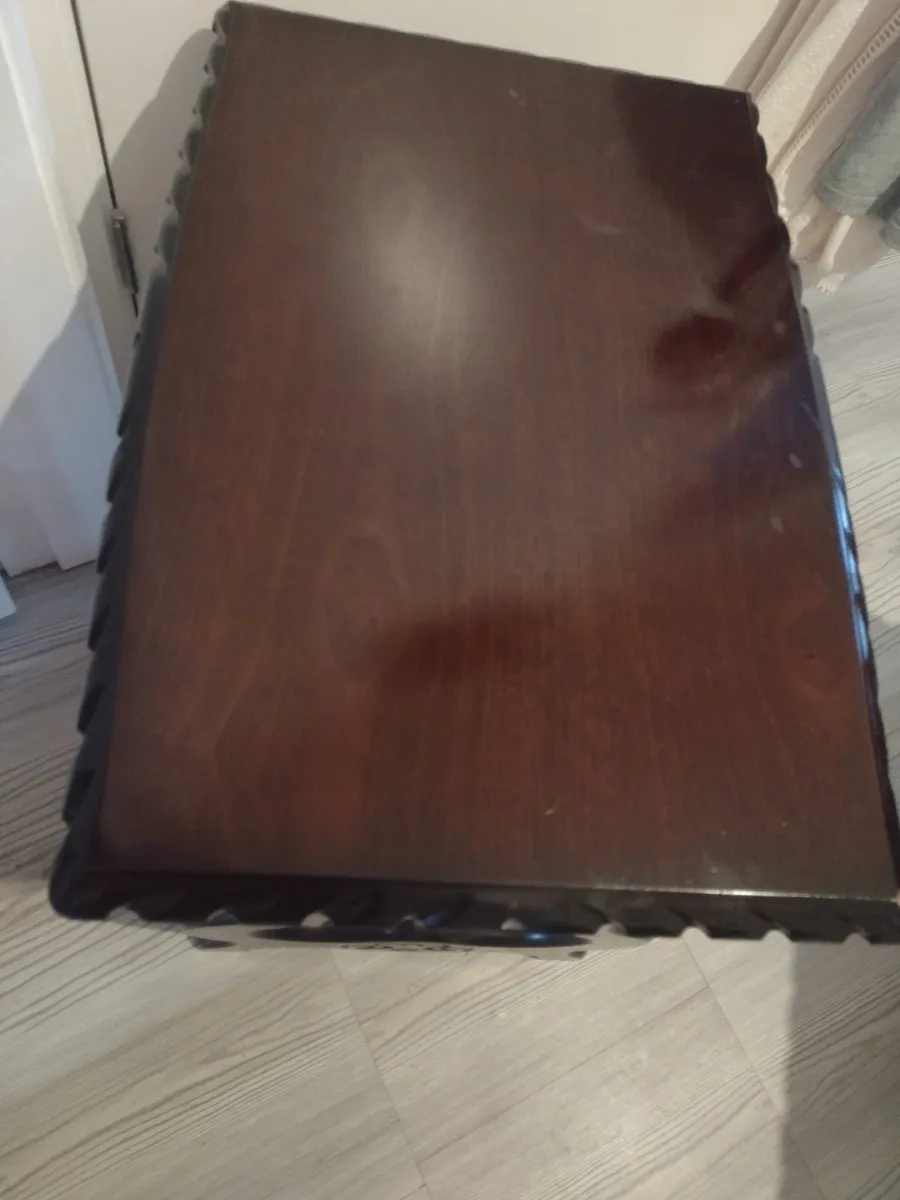 2 antique mahogany tables - Image 3