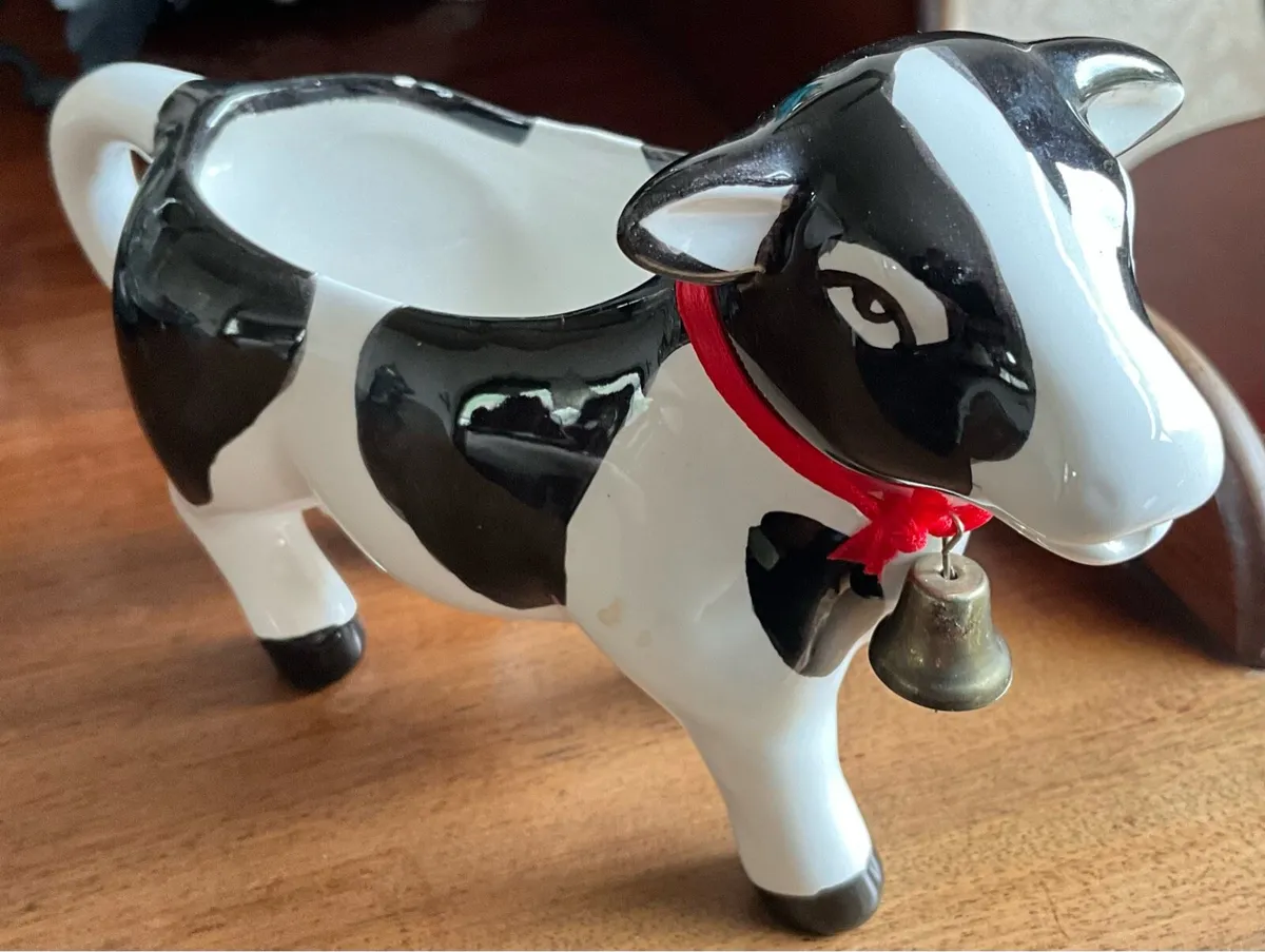 Cow Creamer with Brass Bell - Image 1