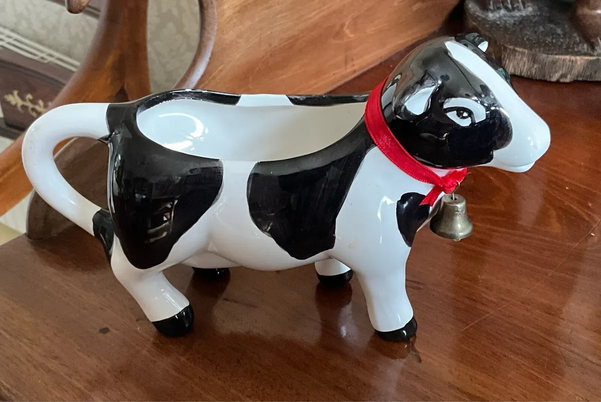 Cow Creamer with Brass Bell - Image 2
