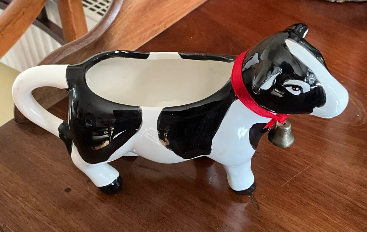 Cow Creamer with Brass Bell - Image 3