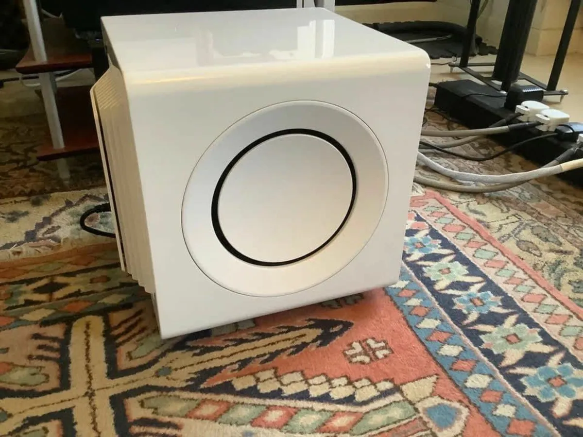 kef kc 92 subwoofer gloss white - Image 3