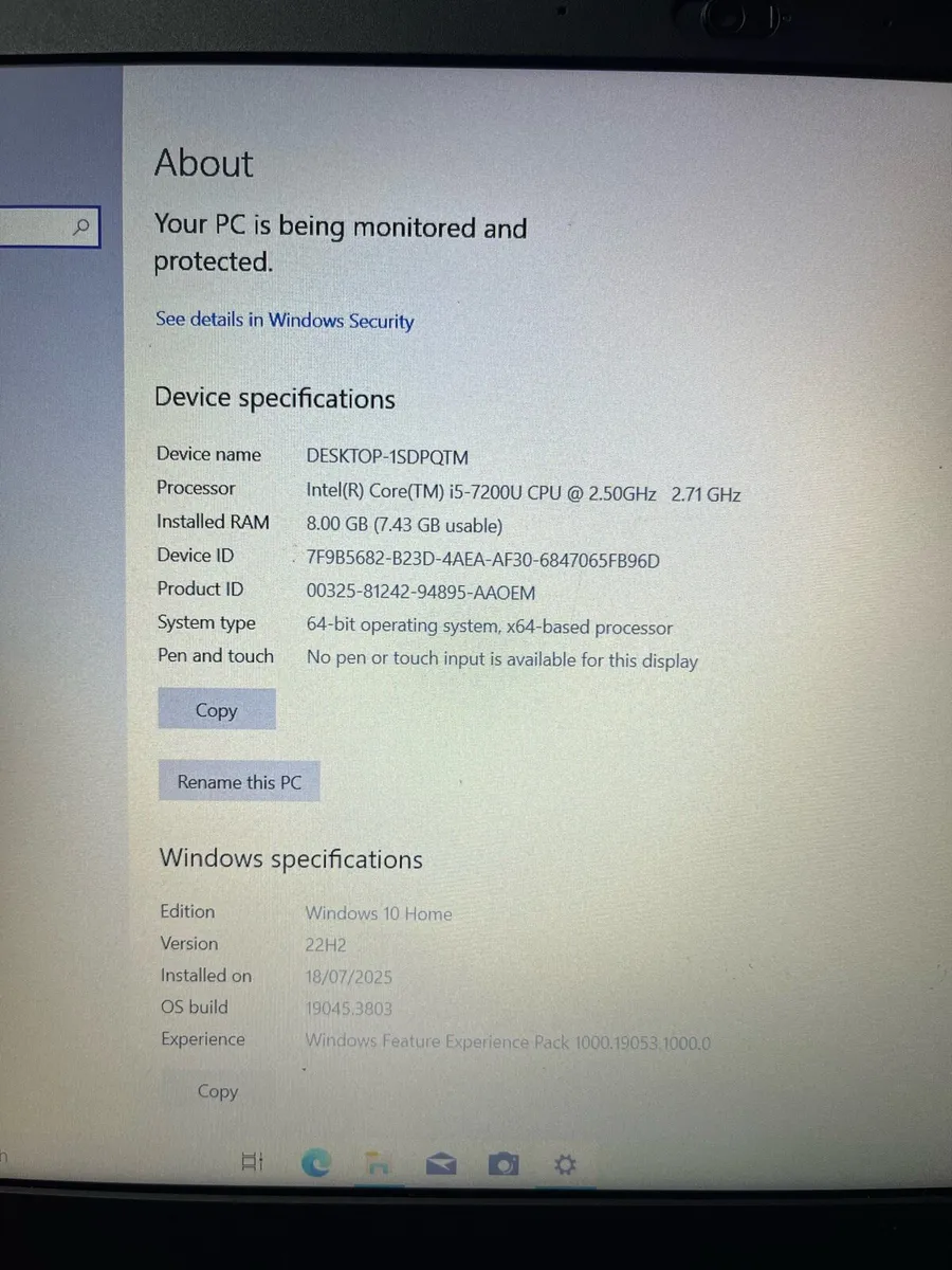 Lenovo laptop i5 pro 8-256 win 10 - Image 2