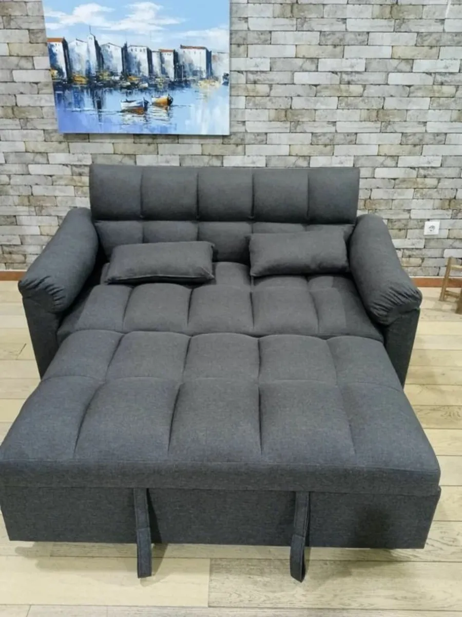 Pull Out Double Sofa Bed – 2 Seater Fabric Sleeper - Image 3