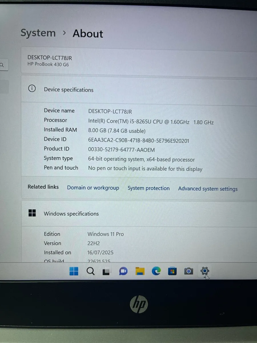 Hp laptop i5 pro 8-512 win 11 - Image 2