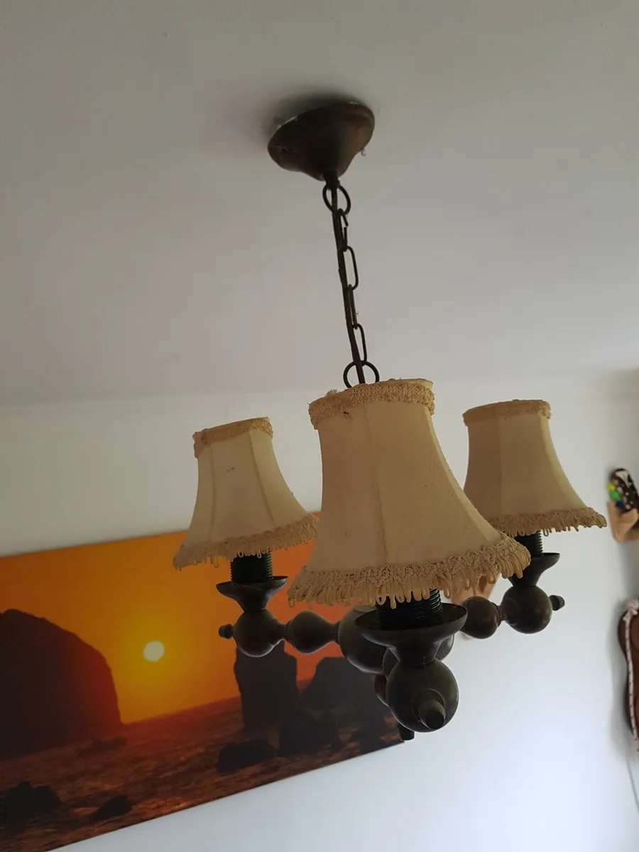 Antique ceiling lights and floor lamp - Image 4