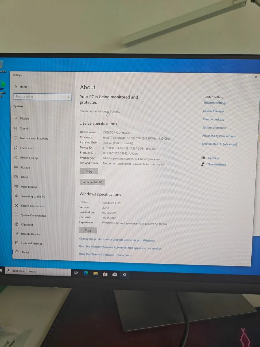 Dell Optiplex 3050 Core i7 8700 16gb RAM 500GB HDD - Image 2