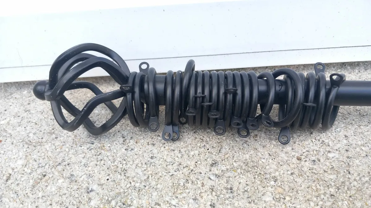 Metal Curtain Poles Black - Image 1