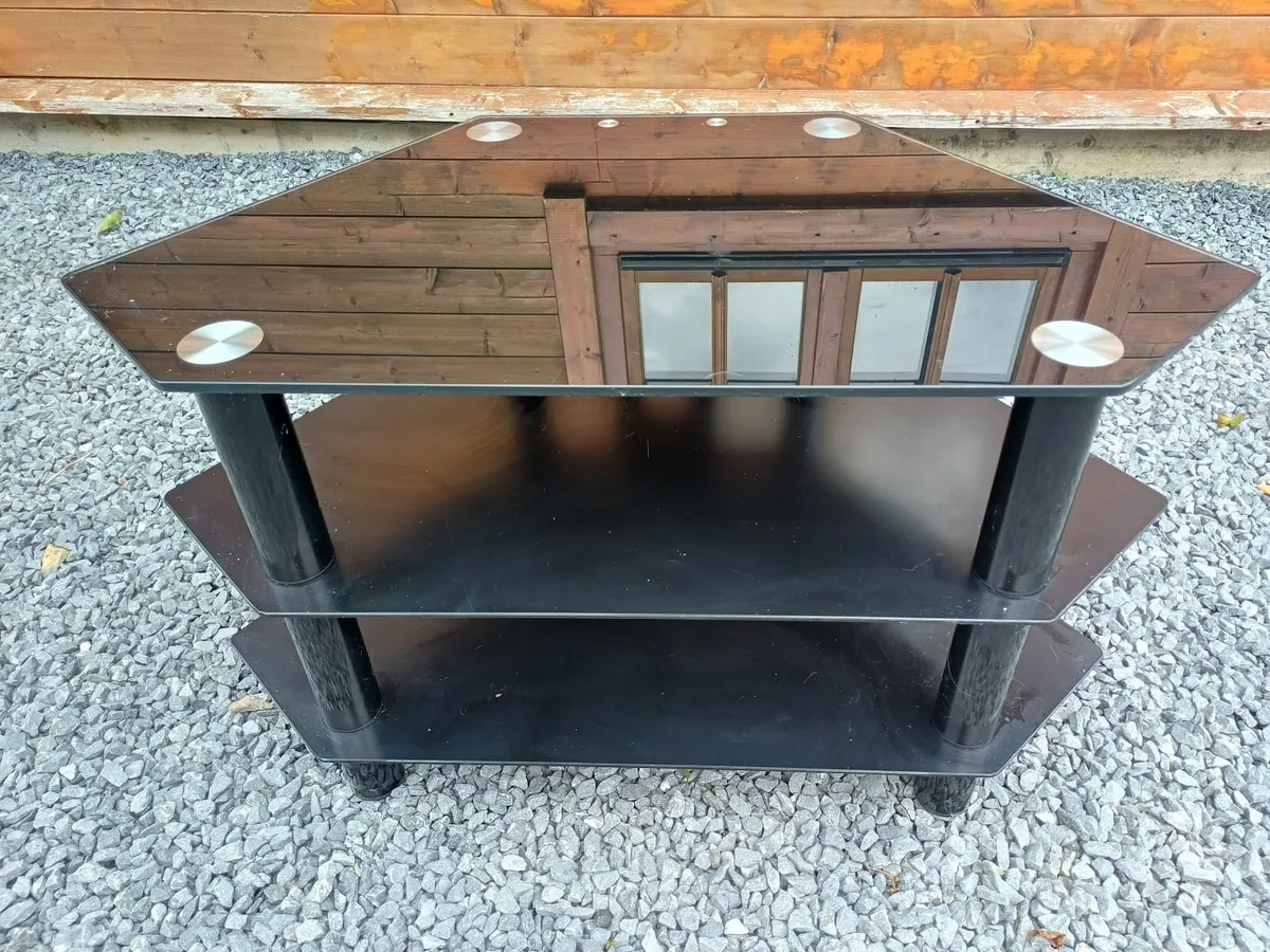 Smoked glass tv stand