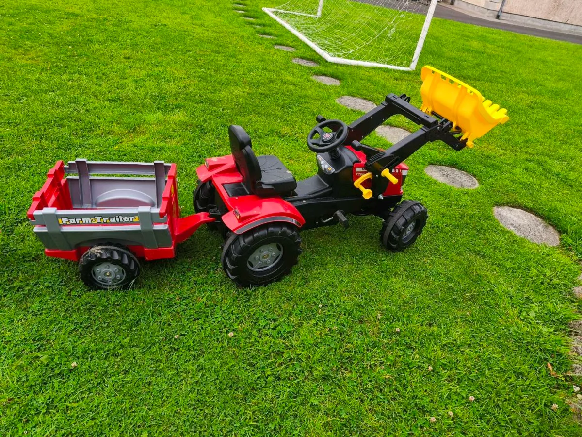 Kids Massey Tractor, Loader, Trailer & Tanker - Image 1