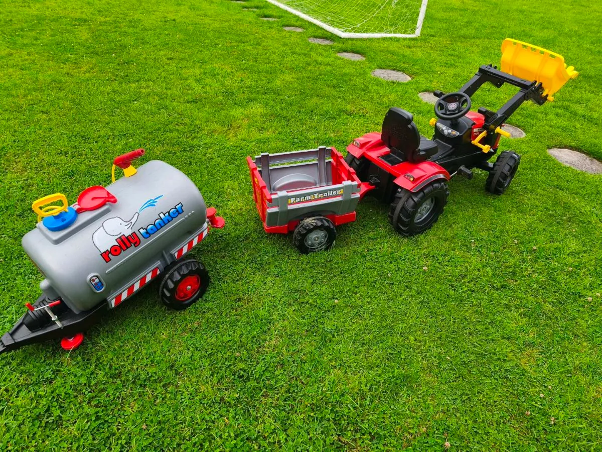 Kids Massey Tractor, Loader, Trailer & Tanker - Image 3