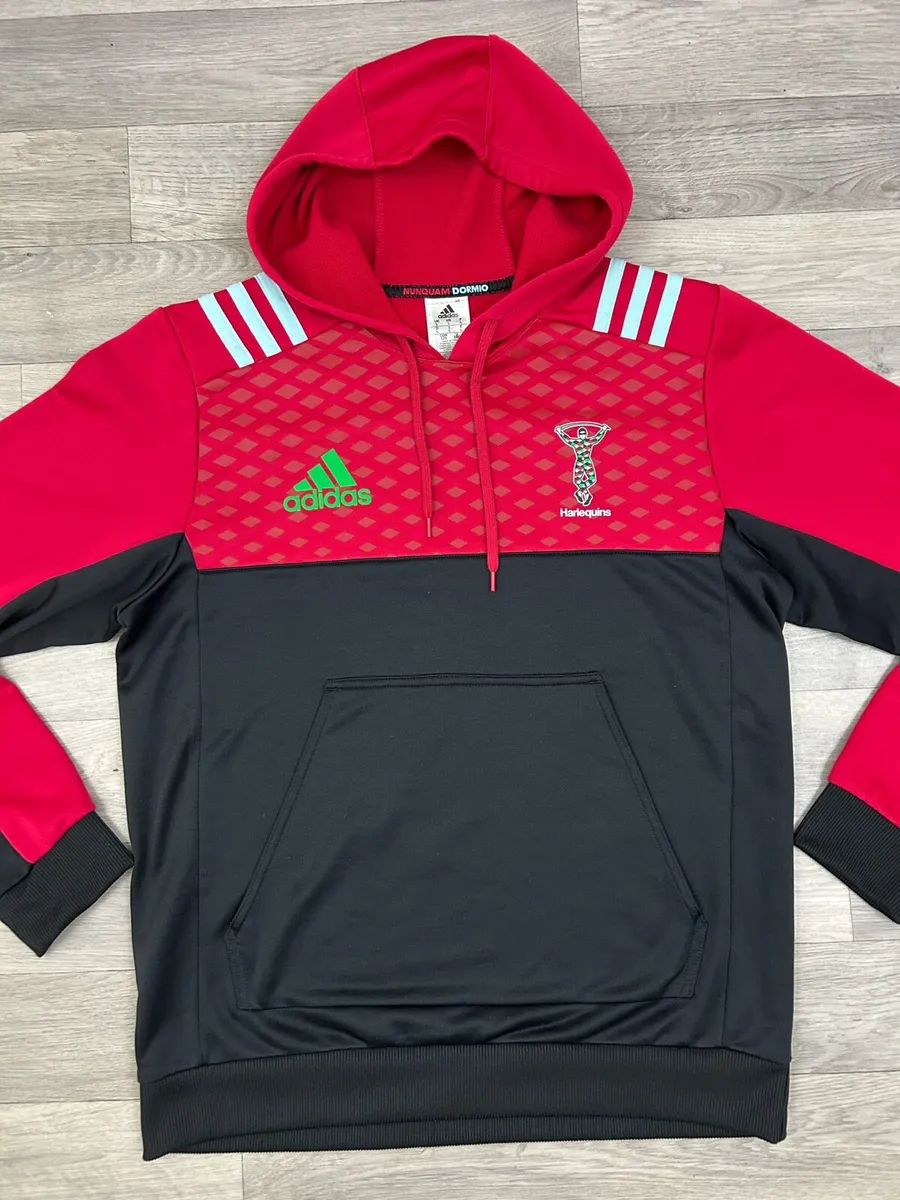 Adidas Harlequins Rugby Hoodie Mens Large - Image 2