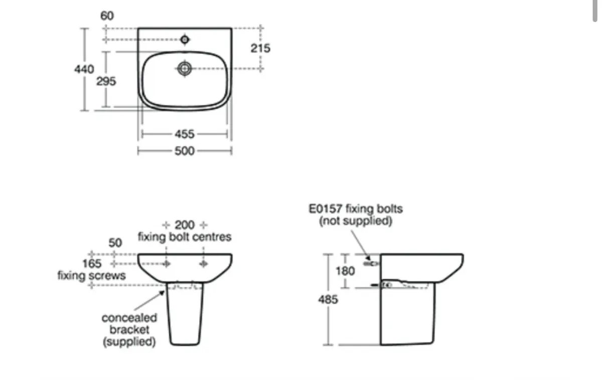 Sink with tap and semi-pedestal - Image 4