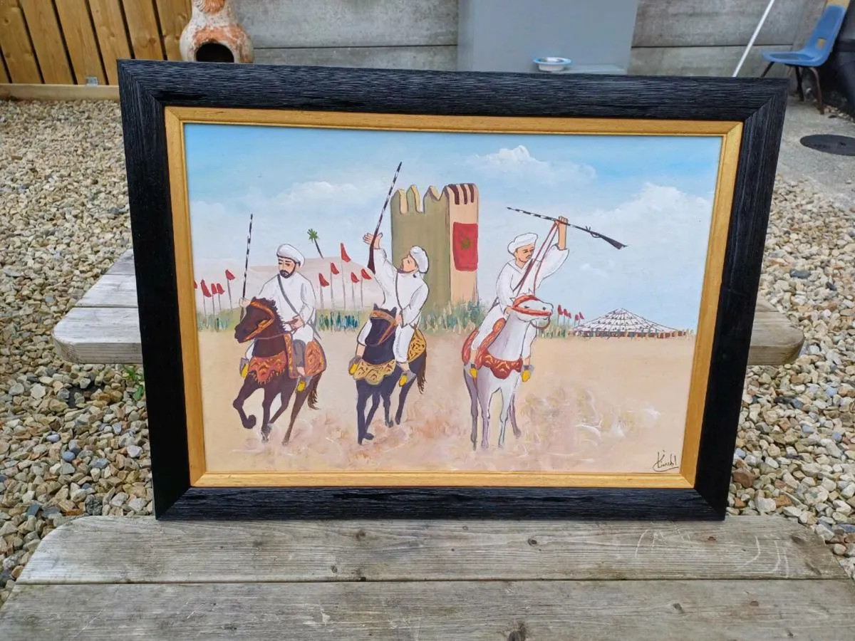 Vintage Original Gouache Painting - Image 2