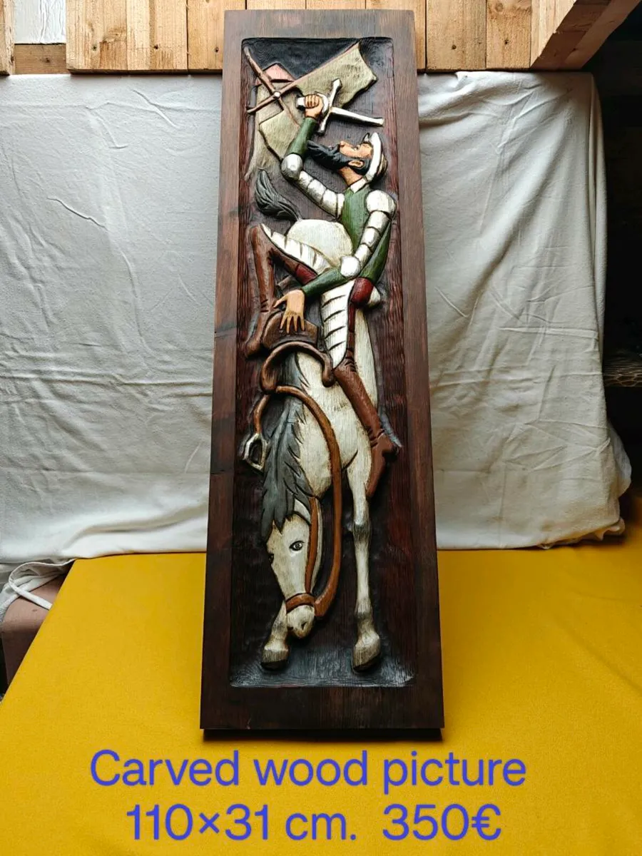 Carved wood picture, wall decoration