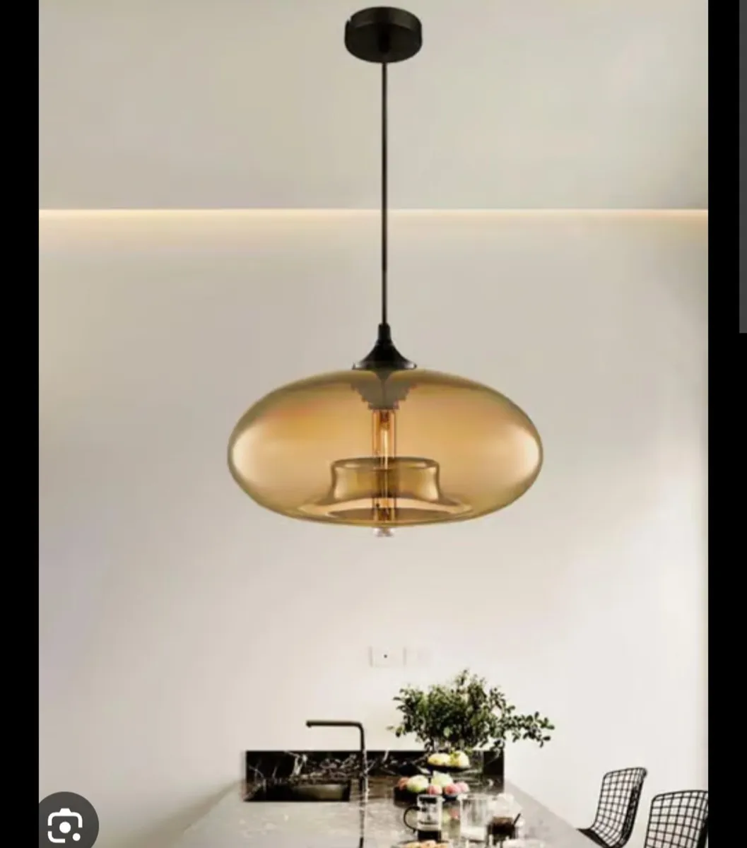 Colour glass pendant lamp - Image 2