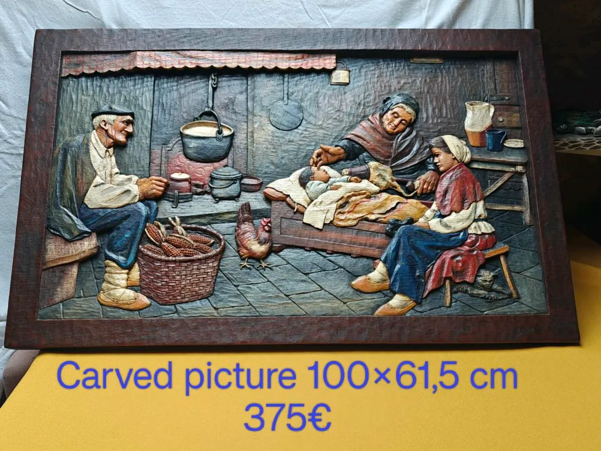 Carved picture, wall decoration