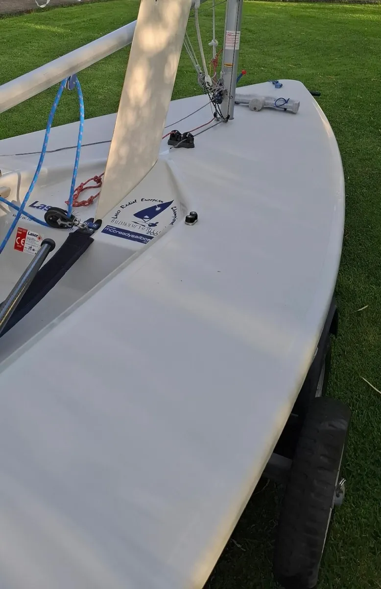 Laser (ILCA) Radial 180814 New sail, spars trolley - Image 4