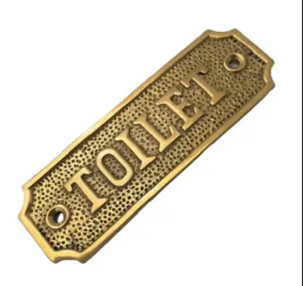 Retro Sign Antique Style Brass Plaque NEW - Image 1