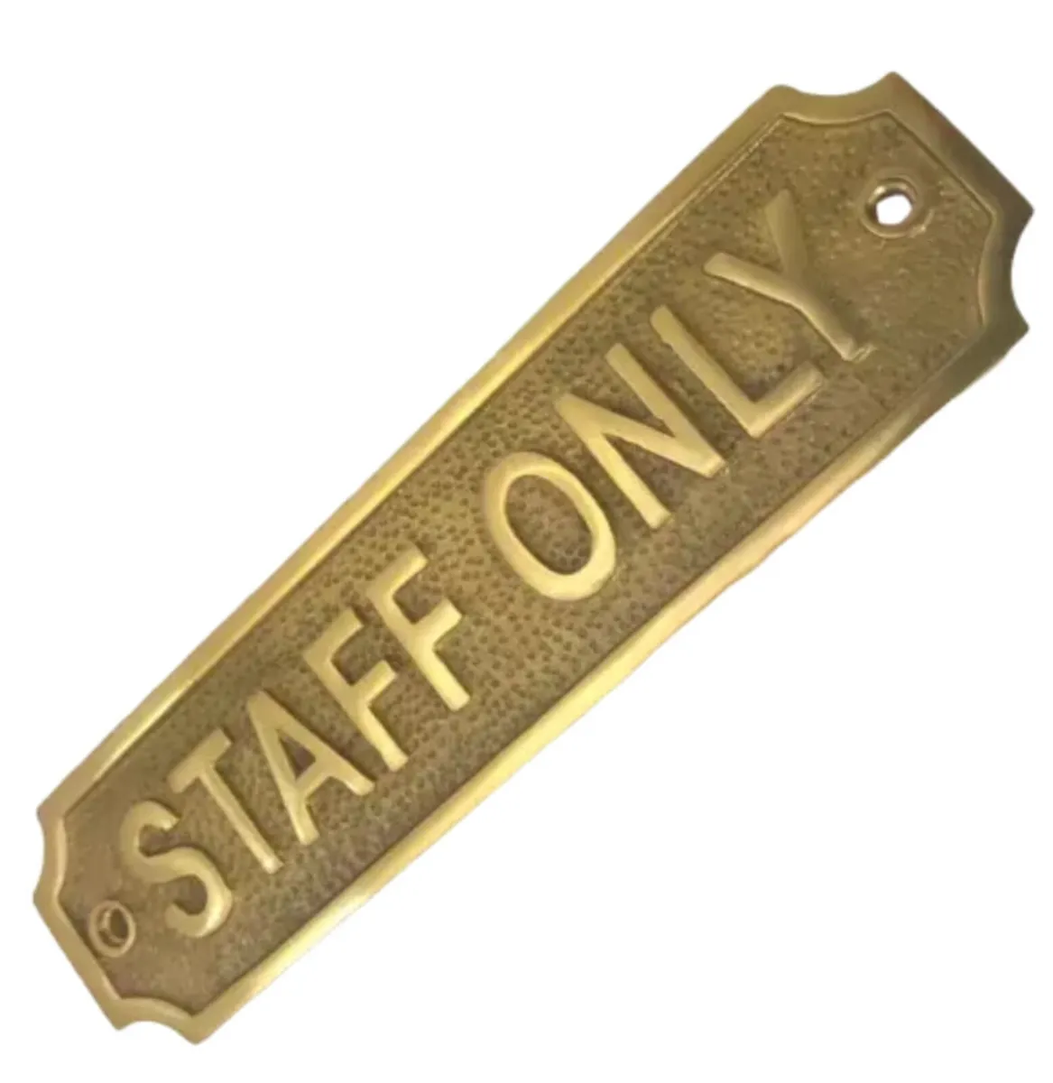 Retro Sign Antique Style Brass Plaque NEW - Image 2