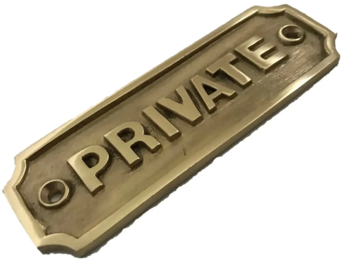 Retro Sign Antique Style Brass Plaque NEW - Image 3