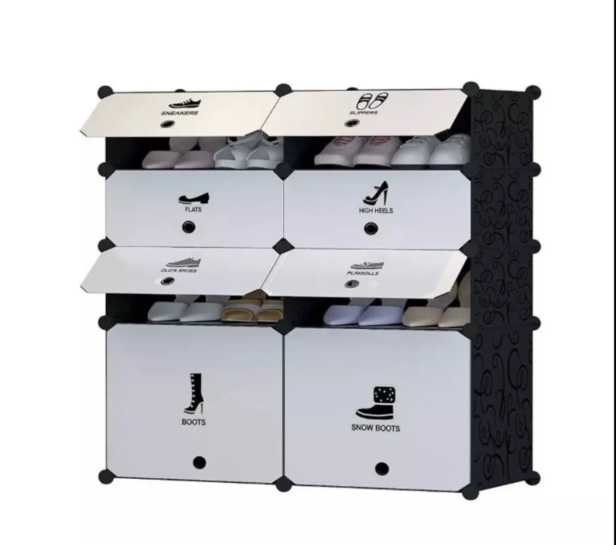 8 Cube Shoe Rack Multi Use Modular Cabinet - Image 1
