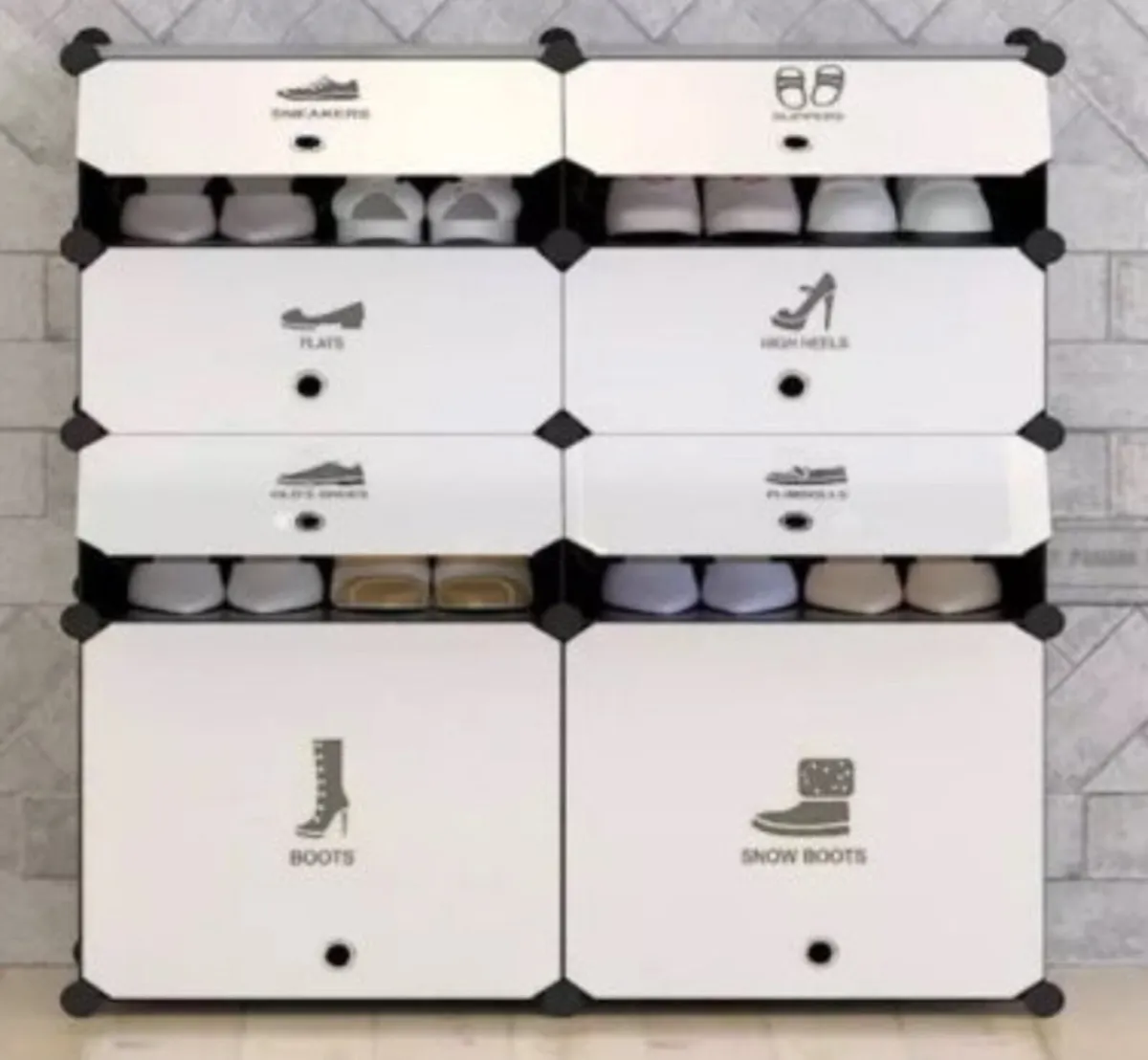 8 Cube Shoe Rack Multi Use Modular Cabinet - Image 3