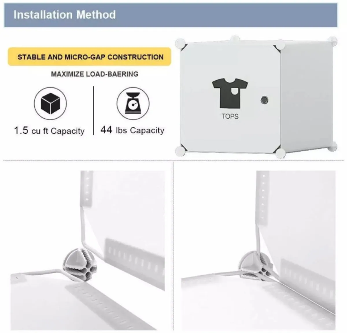 8 Cube Shoe Rack Multi Use Modular Cabinet - Image 4