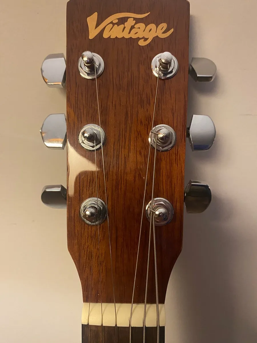 Vintage VLH500N Left Hand Acoustic Guitar - Image 3