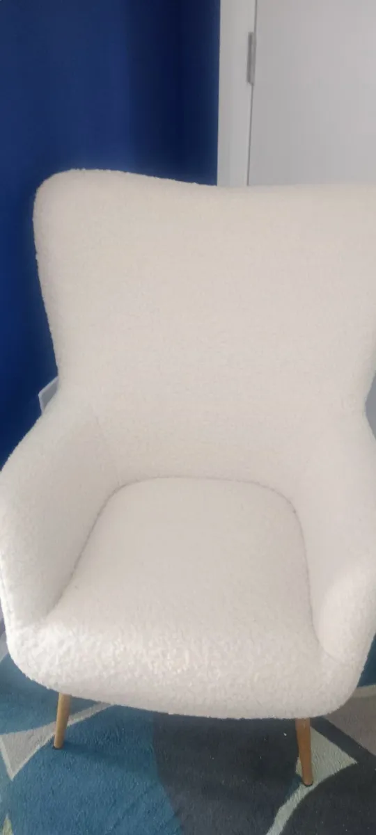Off White Teddy Armchair - Image 1