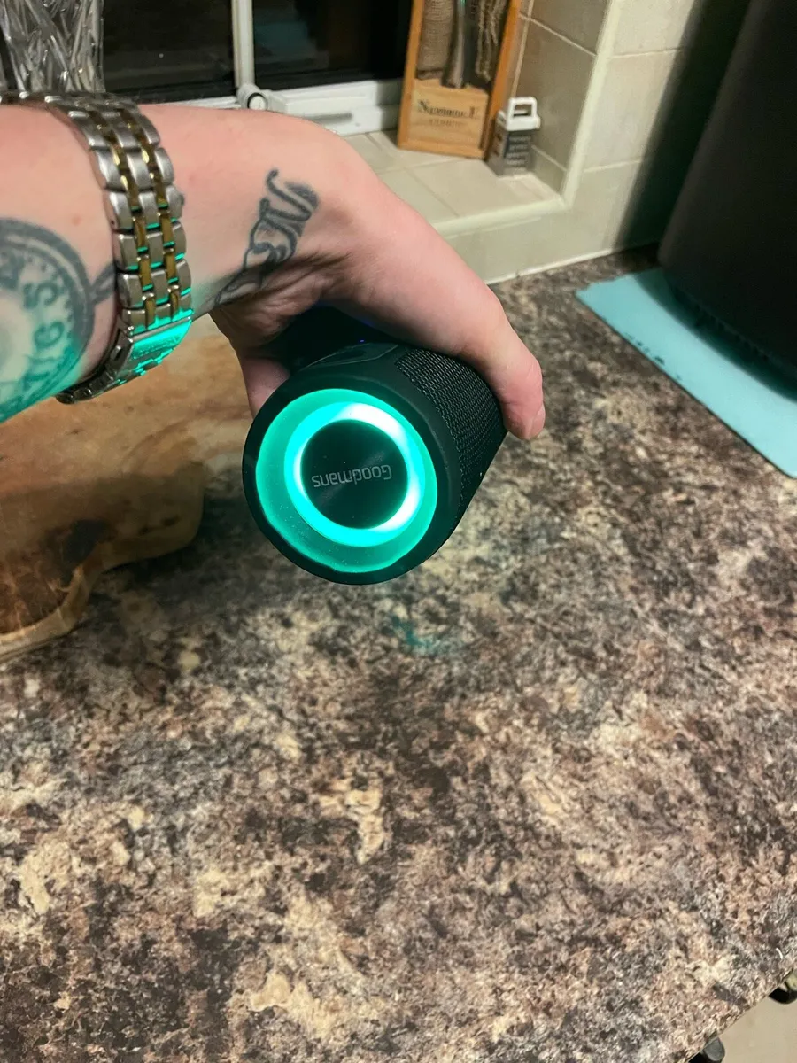 Goodmans Bluetooth speaker lights at side - Image 4