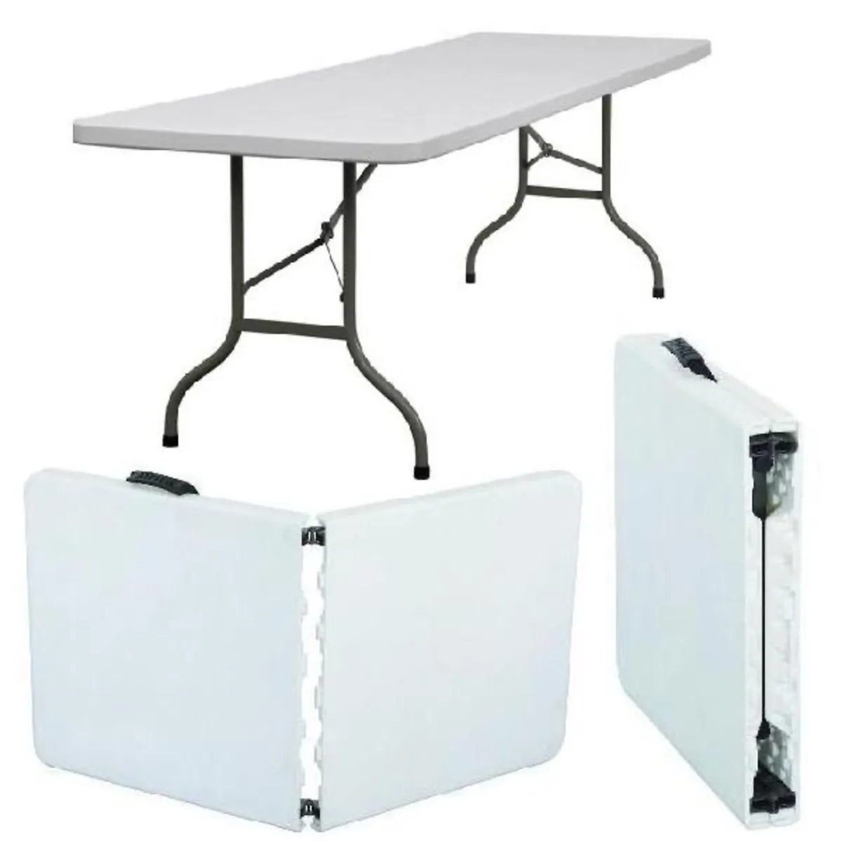 New 8ft x 2ft6 Folding Half Trestle Tables