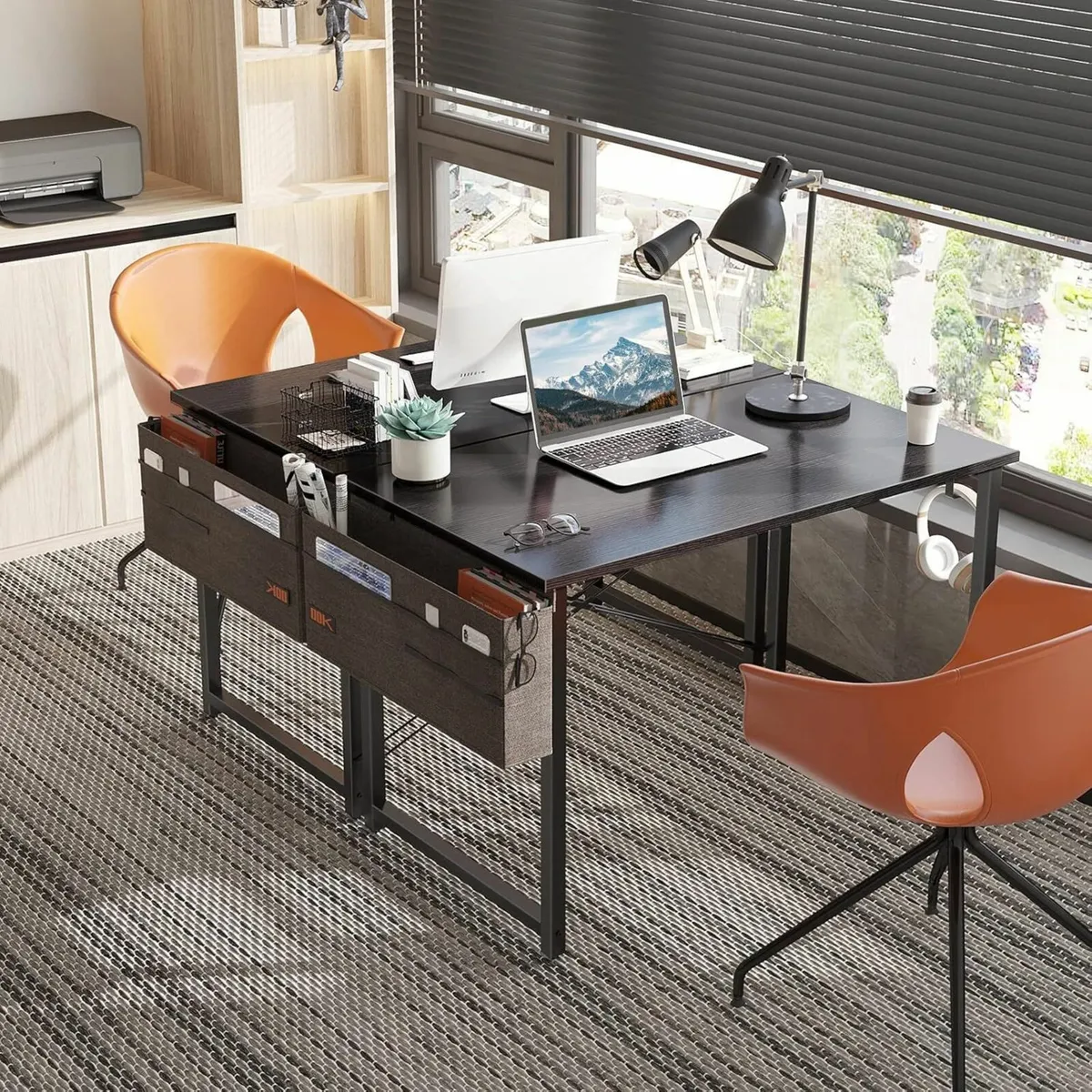 Computer Office Desk Storage Bag Black 80x40 cm - Image 2