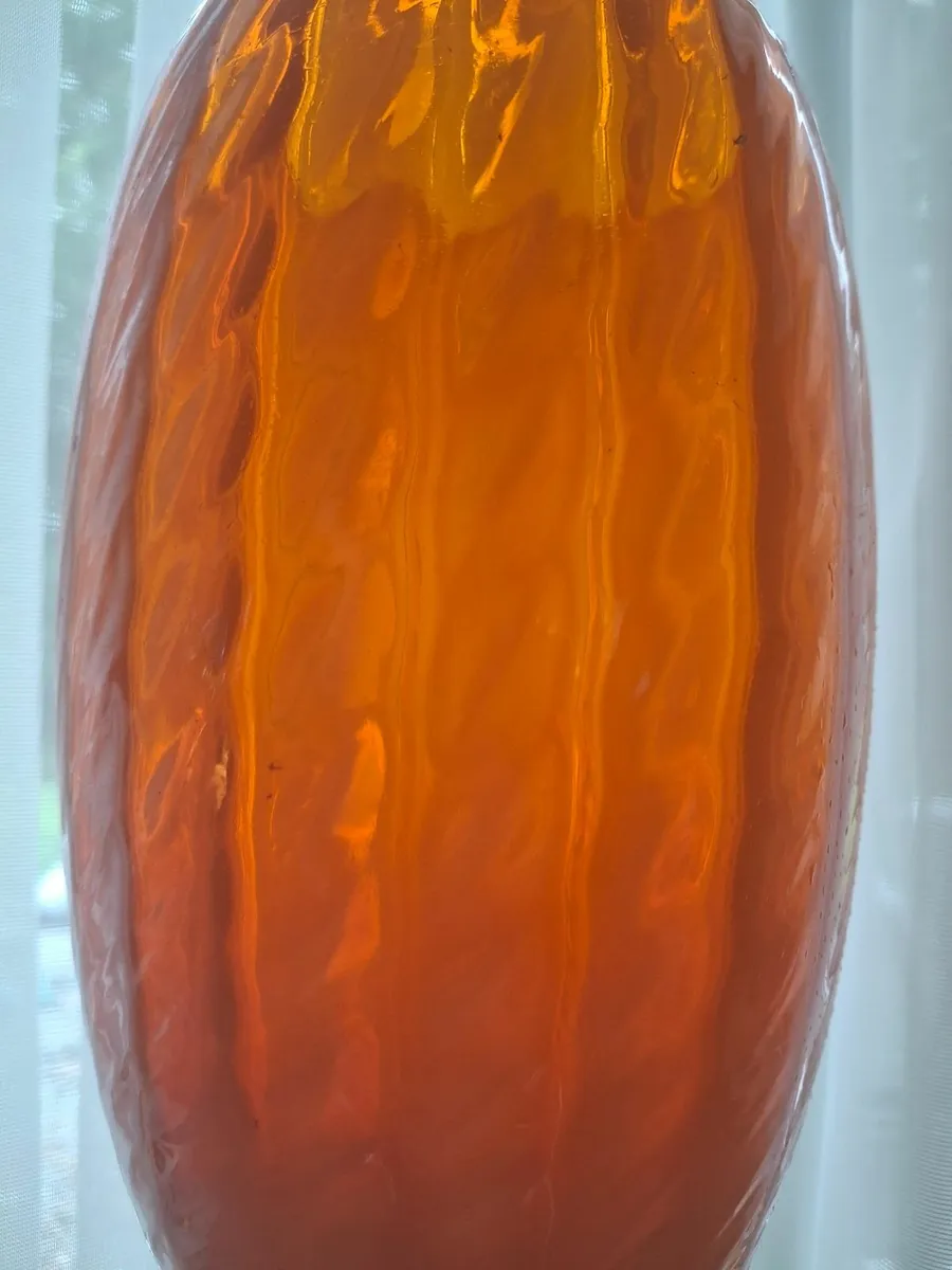 Mermaids tail orange milk glass art 1800's - Image 3
