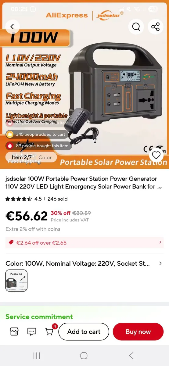 Portable power station for sale EU version - Image 2