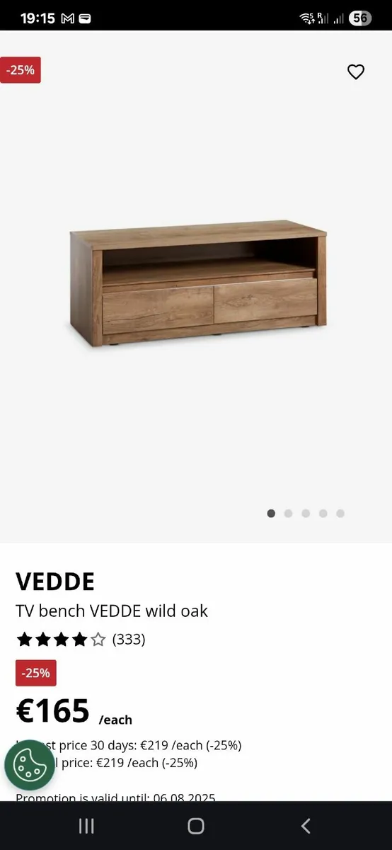 Jysk tv bench - Image 1